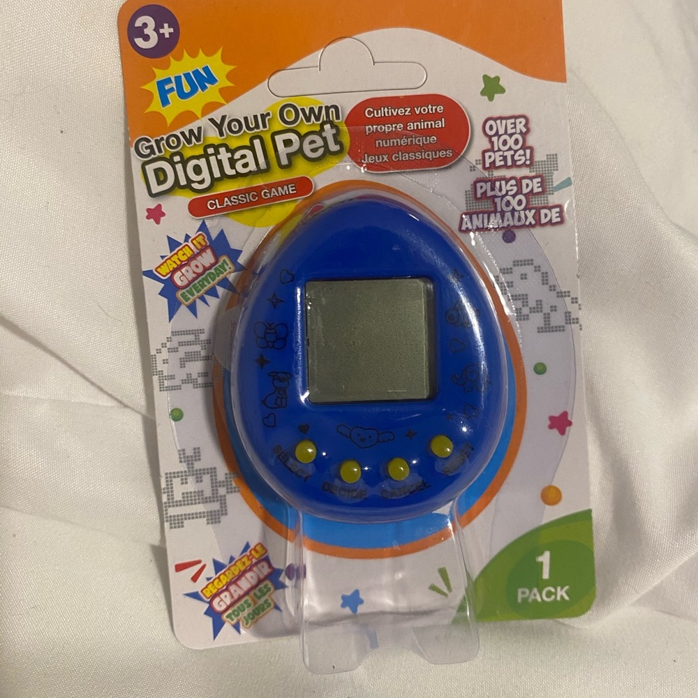 Blue Digital Pet Game Vintage Tamagotchi